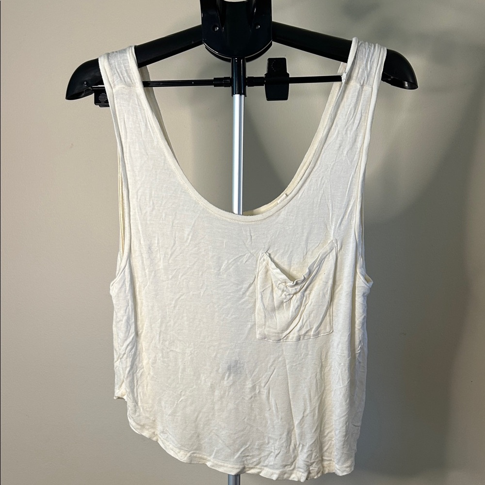 Me to We Cream Tank Top with Pocket